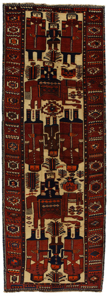 Bakhtiari - Qashqai Афганистански връзван килим 418x147