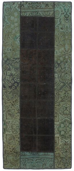 Patchwork Персийски връзван килим 200x82