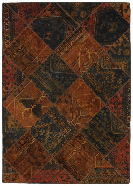 Patchwork Персийски връзван килим 245x175