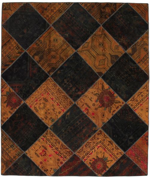 Patchwork Персийски връзван килим 243x205