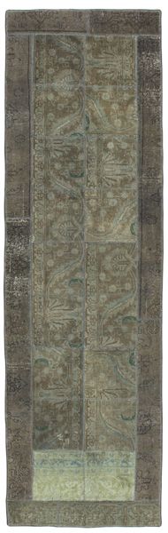 Patchwork Персийски връзван килим 305x93