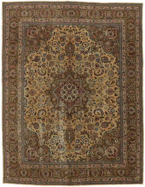Tabriz - Патина Персийски връзван килим 384x298