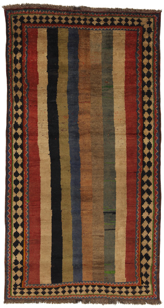 Gabbeh - old Персийски връзван килим 212x110