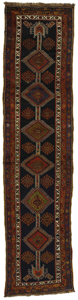 Qashqai - Antique Персийски връзван килим 405x99