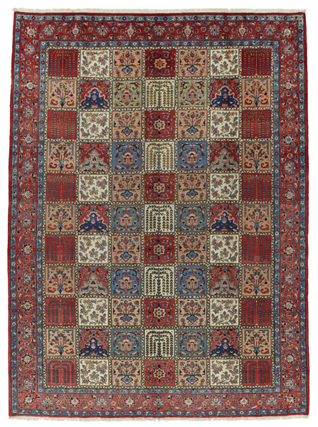 Bakhtiari - Antique Персийски връзван килим 358x265
