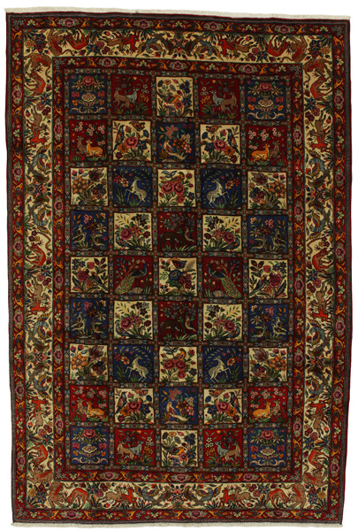 Bakhtiari Персийски връзван килим 303x202