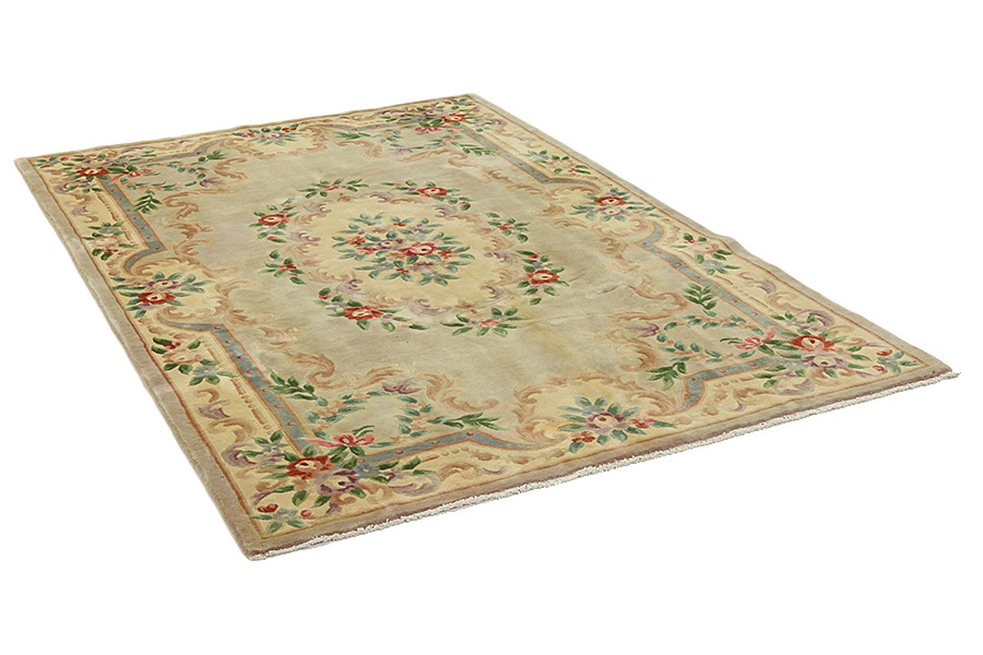 Khotan - China Китайски връзван килим 275x182 - Снимка 1