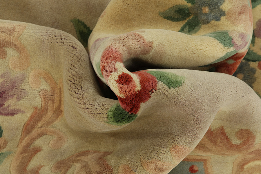 Khotan - China Китайски връзван килим 275x182 - Снимка 6