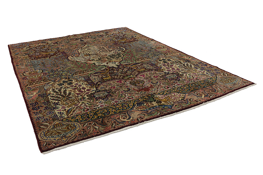 Kashmar - old Персийски връзван килим 382x294 - Снимка 1