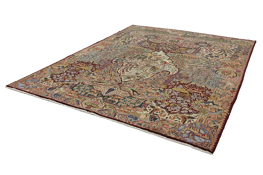 Kashmar - old Персийски връзван килим 382x294 - Снимка 2