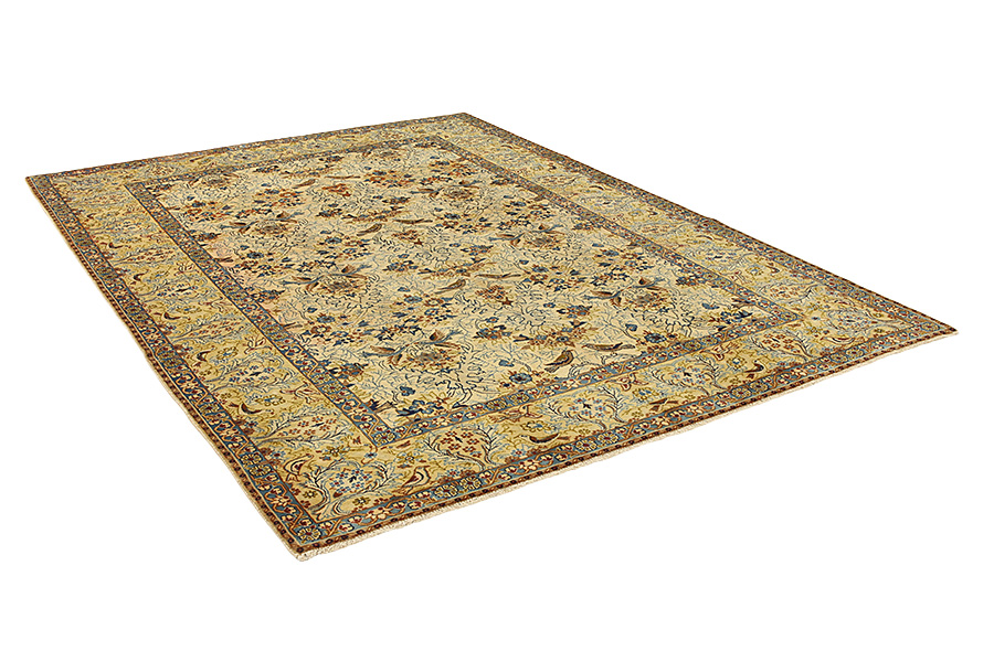 Isfahan - Antique Персийски връзван килим 318x233 - Снимка 1