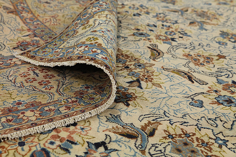 Isfahan - Antique Персийски връзван килим 318x233 - Снимка 4