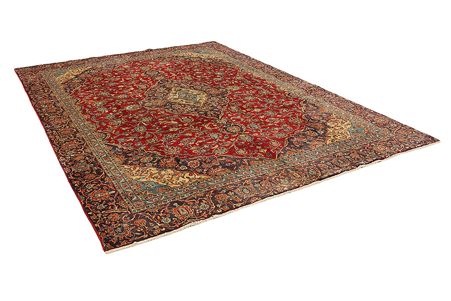 Kashan Персийски връзван килим 344x266 - Снимка 1