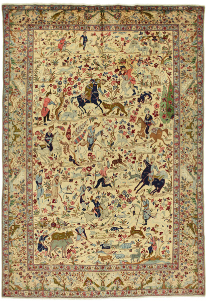 Isfahan Персийски връзван килим 377x262