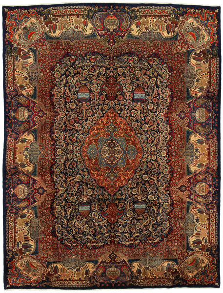 Kashmar Персийски връзван килим 390x297