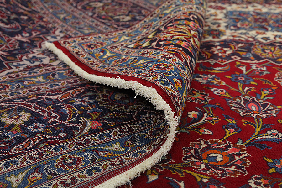 Kashan Персийски връзван килим 403x298 - Снимка 4