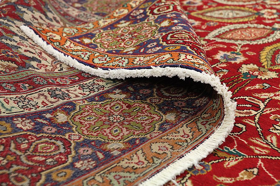 Tabriz - old Персийски връзван килим 415x286 - Снимка 4