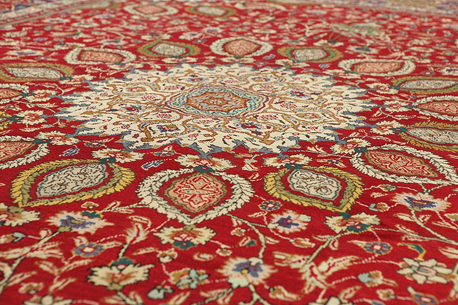 Tabriz - old Персийски връзван килим 415x286 - Снимка 8