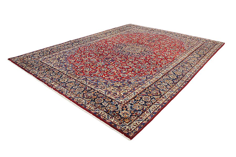 Isfahan - old Персийски връзван килим 397x295 - Снимка 2
