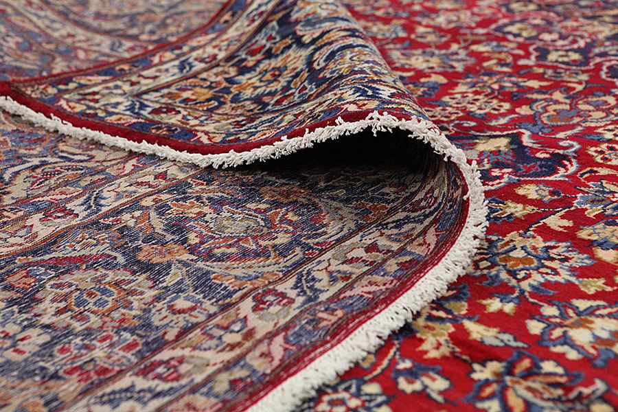 Isfahan - old Персийски връзван килим 397x295 - Снимка 4