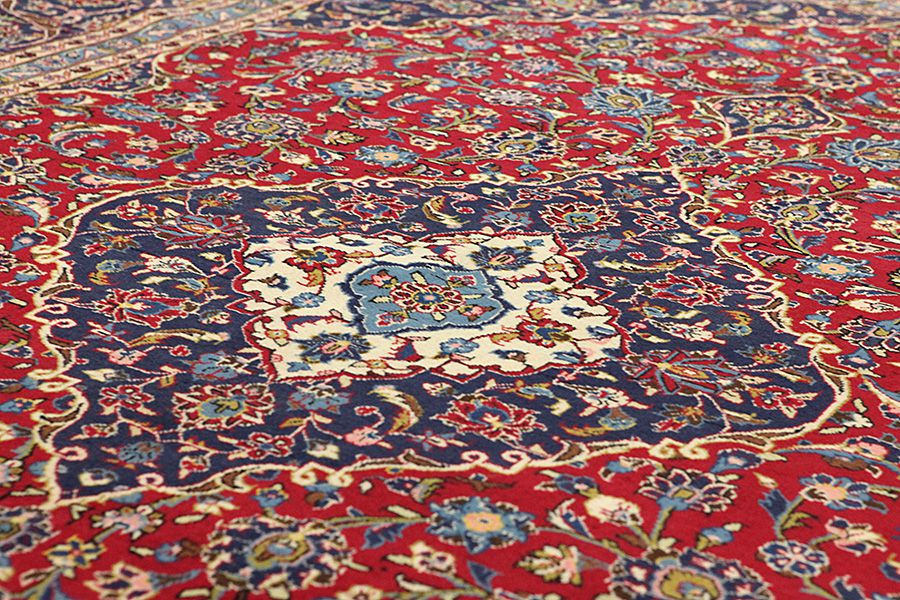 Kashan Персийски връзван килим 343x248 - Снимка 8