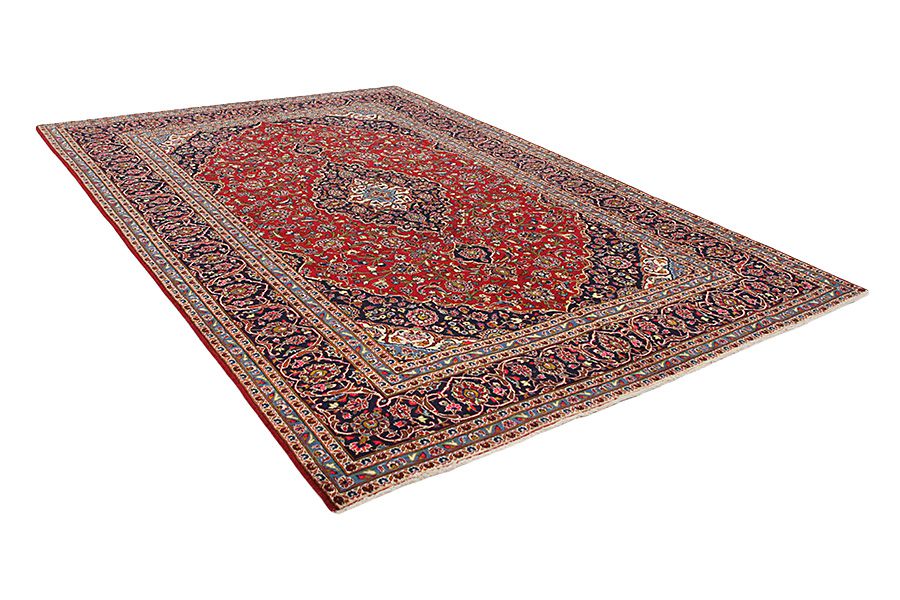 Kashan Персийски връзван килим 365x246 - Снимка 1