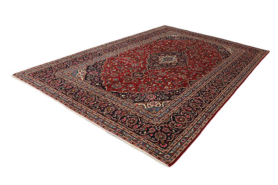Kashan Персийски връзван килим 365x246 - Снимка 2