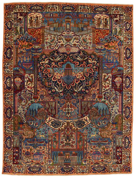 Kashmar - Mashad Персийски връзван килим 390x293