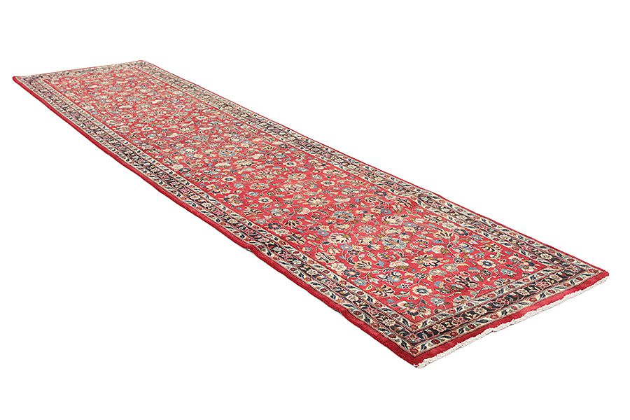 Farahan - Sarouk Персийски връзван килим 422x100 - Снимка 1