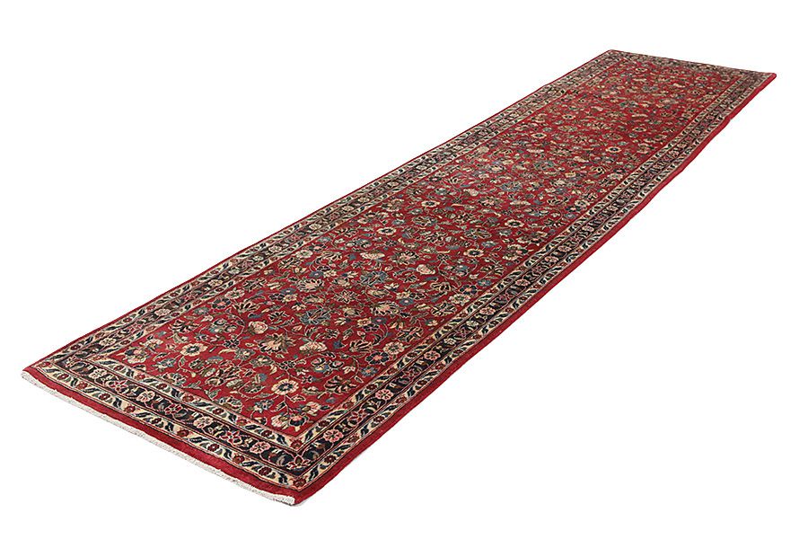 Farahan - Sarouk Персийски връзван килим 422x100 - Снимка 2