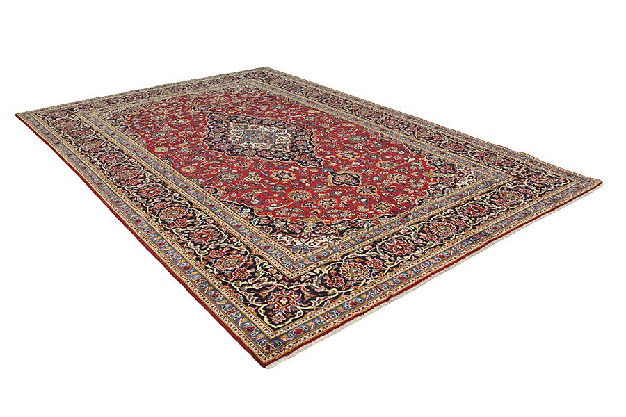 Kashan Персийски връзван килим 380x266 - Снимка 1