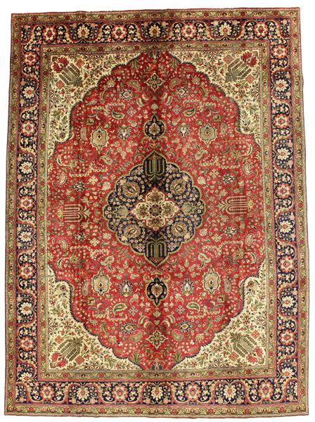 Tabriz Персийски връзван килим 390x286