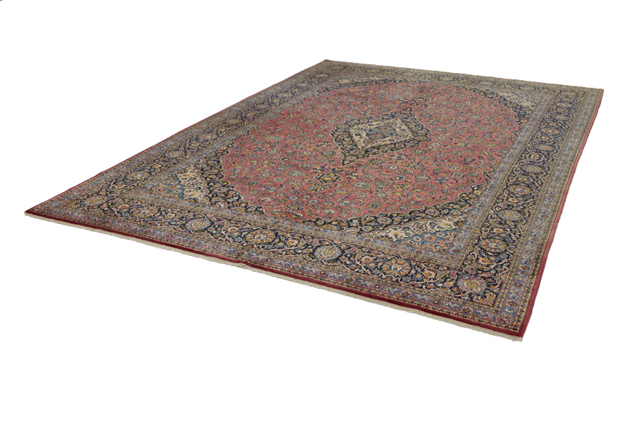 Kashan Персийски връзван килим 382x278 - Снимка 2