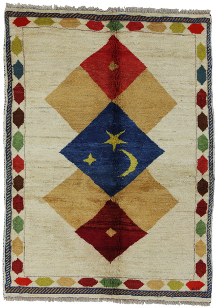 Gabbeh - Qashqai Персийски връзван килим 147x108