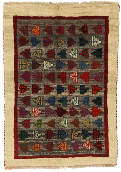 Gabbeh - Bakhtiari Персийски връзван килим 125x88