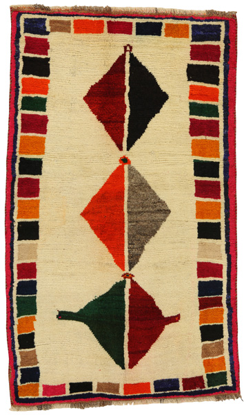 Gabbeh - Qashqai Персийски връзван килим 157x95