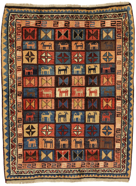 Gabbeh - Bakhtiari Персийски връзван килим 205x153