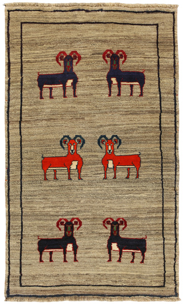Gabbeh - Qashqai Персийски връзван килим 204x120