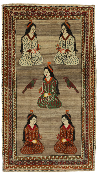 Gabbeh - Qashqai Персийски връзван килим 275x155