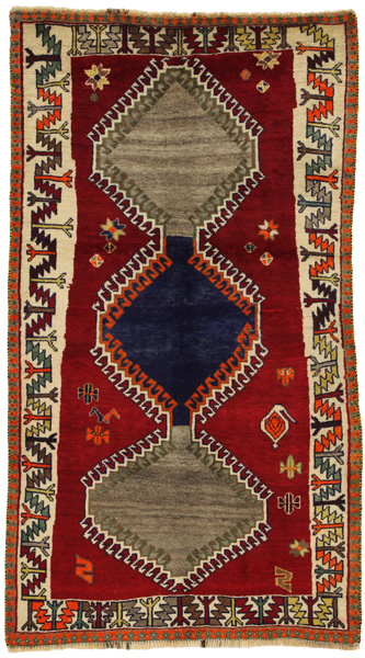 Gabbeh - Qashqai Персийски връзван килим 196x110