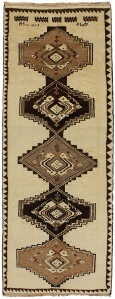 Gabbeh - Qashqai Персийски връзван килим 330x127