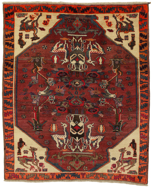 Gabbeh - Qashqai Персийски връзван килим 189x153