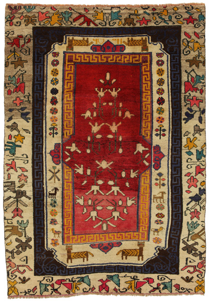 Gabbeh - Qashqai Персийски връзван килим 227x156