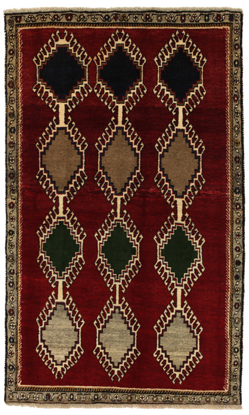 Gabbeh - Qashqai Персийски връзван килим 201x123