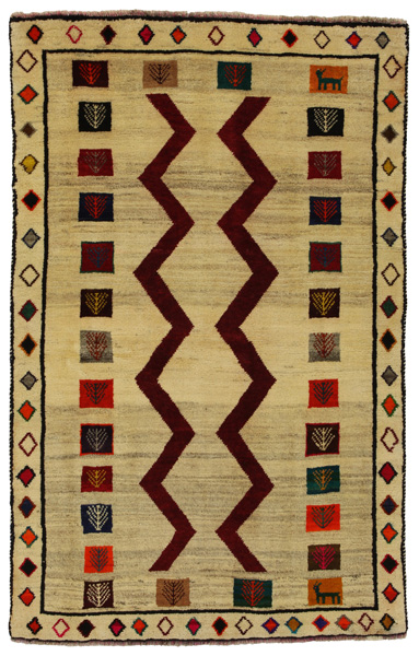Gabbeh - Qashqai Персийски връзван килим 190x122