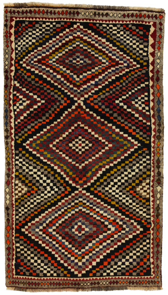 Gabbeh - Qashqai Персийски връзван килим 218x124