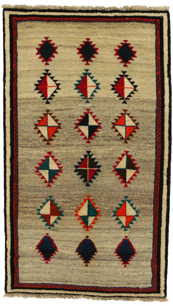 Gabbeh - Qashqai Персийски връзван килим 163x95