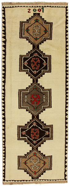 Gabbeh - Qashqai Персийски връзван килим 327x122