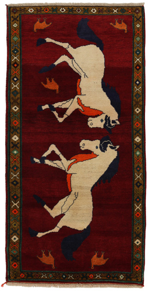 Gabbeh - Qashqai Персийски връзван килим 187x94
