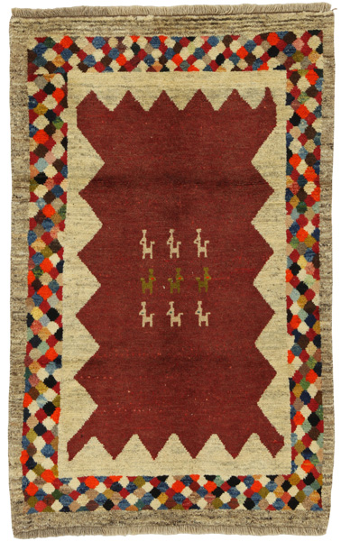 Gabbeh - Qashqai Персийски връзван килим 156x98